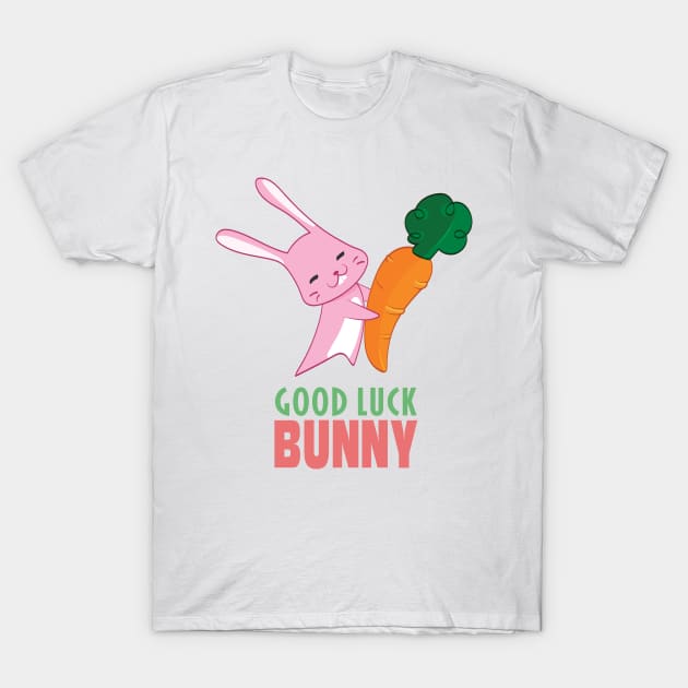 Good Luck Bunny T-Shirt by Anicue